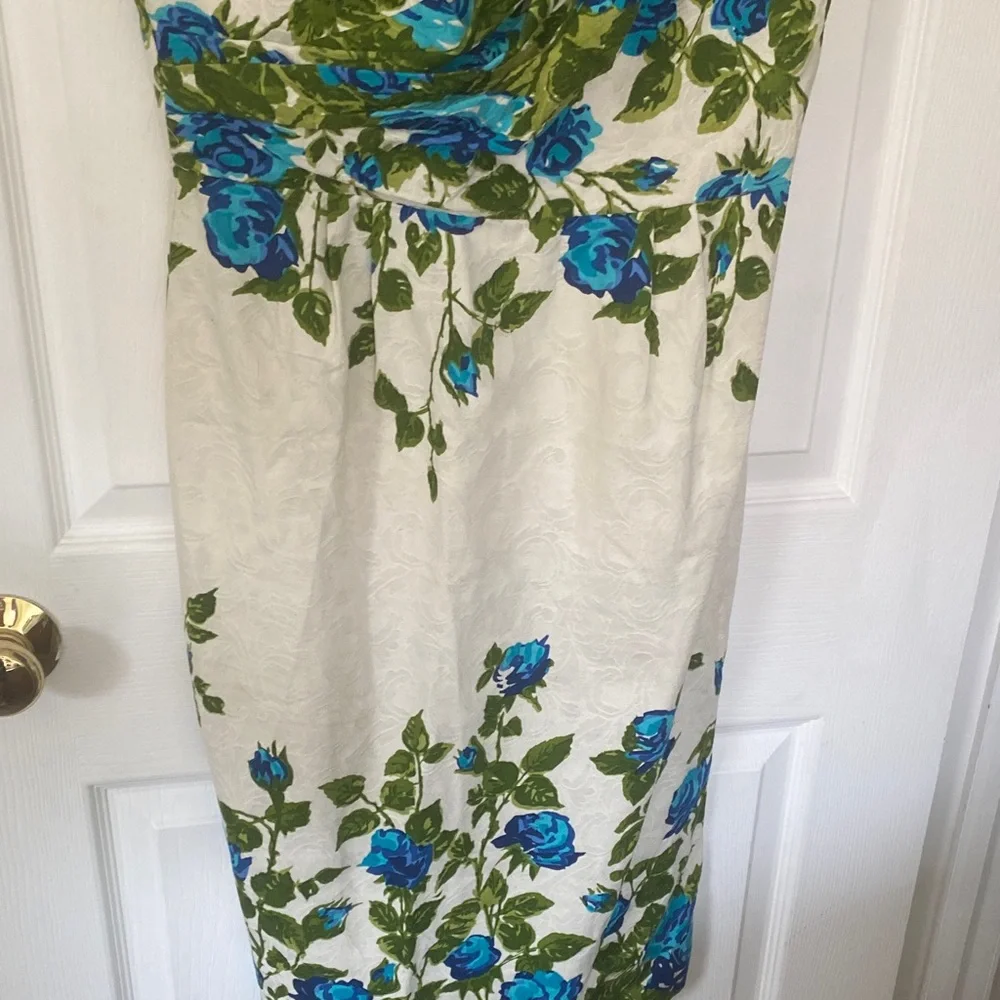 London Times Green and Blue Floral Dress - Picture 9 of 16